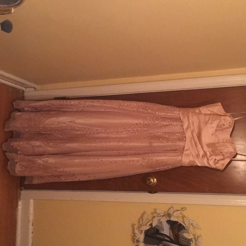 Rose gold prom dress